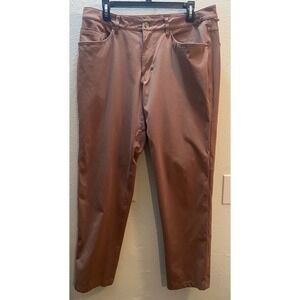 Lululemon Commission Slim Pant Men's 34 Brown Stretch